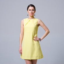 Load image into Gallery viewer, Yellow a-line mini dress
