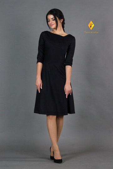 TAVROVSKA Asymmetrical little Black dress, Avant-Garde, Premium Fabric 6 US / 40 EU