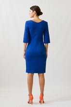 Load image into Gallery viewer, Royal blue square neck sheath dress

