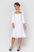 Load image into Gallery viewer, White mermaid midi dress
