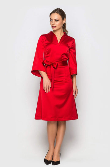 fitted lace wedding dress Intrigue Him” Birthday Dress in Red, Sizes XS/S/M/L/XL, Dress for Cocktail  Parties, Birthdays, Date Nights by Ellaè Lisquè – Ellaé Lisqué main image 1