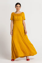 Load image into Gallery viewer, Yellow maxi a-line dress

