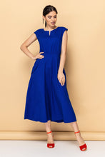 Load image into Gallery viewer, Blue Linen Dress with pockets
