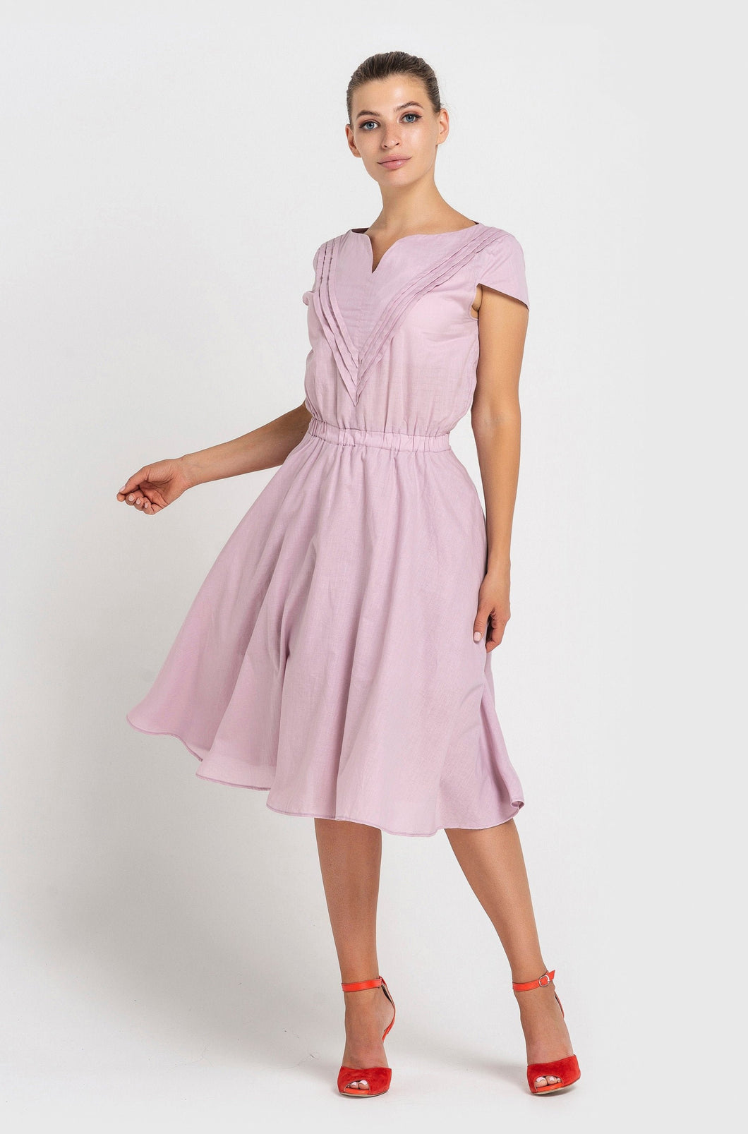 Summer Pink Cotton Dress