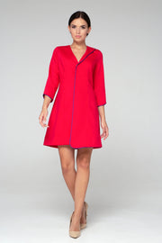 Red a line dress jacket