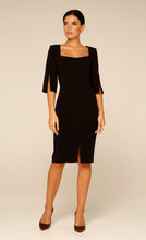 Load image into Gallery viewer, Black square neck sheath dress
