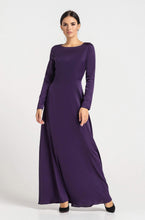 Load image into Gallery viewer, Purple maxi long sleeve dress
