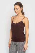Load image into Gallery viewer, Brown satin camisole top
