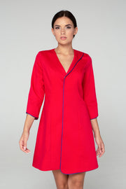 Red a line dress jacket