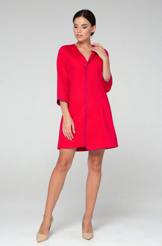 Red a line dress jacket