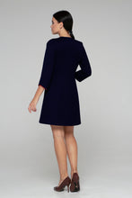 Load image into Gallery viewer, Dark blue a line dress jacket
