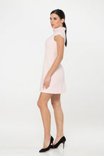 Load image into Gallery viewer, Pink frill collar mock neck mini dress

