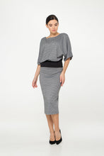 Load image into Gallery viewer, Kimono houndstooth jersey dress
