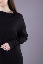Load image into Gallery viewer, Black maxi sweater dress
